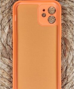 me-likee Apple iPhone 12 ile Uyumlu Silikon Kılıfı Mikro Fiber Astarlı Darbeye Dayanıklı Kapak Yumuşak Dokunuşlu Tam Koruyucu Kılıf (Turuncu)