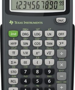 Instruments TI-30 Xa okul hesap makinesi (tek satırlı, 10 haneli, pille çalışır) gri siyah