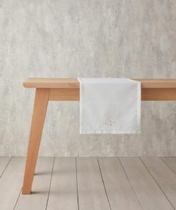 Home Adelina Polyester Runner 40x140 cm Beyaz-Gold
