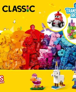 Classic Yaratıcı Şeffaf Yapım Parçaları 11013-4 Yaş ve Üzeri Çocuklar İçin Şeffaf Yapım Parçaları İçeren Yaratıcı Oyuncak Yapım Seti (500 Parça)