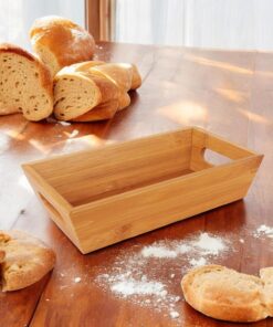 Deconox Bambu Ekmek Sepeti 33x15x7cm, Bambu Ekmeklik, Bambu Ekmek Sunumluk