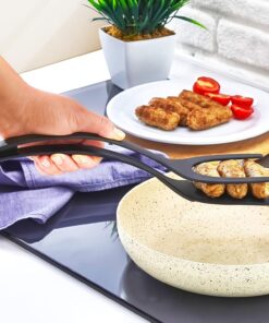 Maşalı Spatula, Köfte Tavuk Balık Et Yumurta Krep Spatulası, Teflon Maşalı Spatula