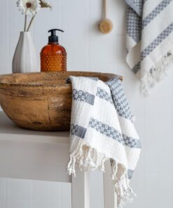 2'li Peştemal Havlu Seti,Peştemal Plaj Havlusu, Hamam, Çocuk Peştamal, (100x47-Peşkir), (100x180-Peştamal) (Gri)