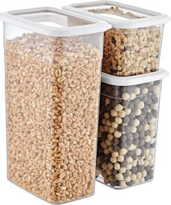 2'Li Set Skali Dikdörtgen Saklama Kabı Beyaz (2'şer adet 1210 ml, 2350 ml, 3500 ml)