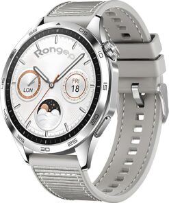 Üst Yüzeyi Dikiş İşlemeli 22mm Silikon Kordon Huawei ile Uyumlu Watch GT5/GT5 Pro/GT4/Watch 4 Pro/GT3/GT3 Pro/GT2/GT2 Pro 46mm İçin Yumuşak Dokulu Esnek ve Dayanıklı Tasarım Kayış