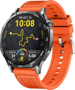 22mm ile Uyumlu Saatler için Hibrit Dokuma 46mm Silikon Kordon HUAWEI Watch (GT5 Pro/GT5/GT4/Watch 4 Pro/GT3/GT3 Pro/GT2/GT2 Pro) Galaxy Watch (Gear S3/Watch 46mm)