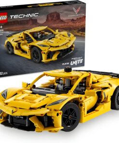 Technic Chevrolet Corvette Stingray 42205 – 9 Yaş ve Üzeri Erkek ve Kız Çocukları için Silindirli Motor ve Diferansiyel İçeren Yapım Seti, Çocuklar ve Yetişkinler için Hediye Fikri (732 Parça)