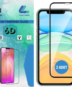 Apple iPhone XR-11 Uyumlu Uçtan Uca Tam Koruma 21H 6D Ekran Koruyucu 2'li
