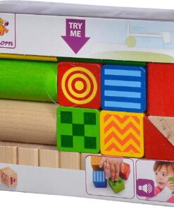 Simba, 100024253, Sesli Oyun Blokları, İki Sağlam Yapı Bloğu Zil ve Tıkırtı Sesleri, Motor Becerileri Gelişimi, Geri Dönüşümlü Malzeme,