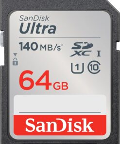 64 GB Ultra SDXC bellek kartı, 140 MB/s'ye kadar, A1 uygulama performansı, UHS-I, Class 10, U1