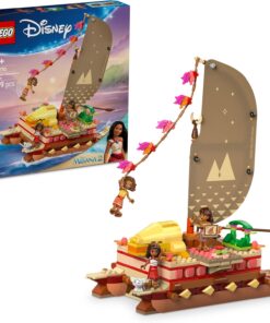 ǀ Disney Princess Moana’nın Macera Kanosu 43270, 6 Yaş ve Üzeri Kız ve Erkek Çocukları İçin Yaratıcı Oyuncak Yapım Seti, Tekne ve 4 Bebek Figürü, Doğum Günü Hediyesi (529 Parça)