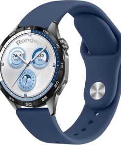 Huawei Watch GT4 46mm/Watch 4 Pro 46mm/Ultimate 46mm/GT3 46mm/GT3 Pro 46mm/GT2 46mm/GT2 Pro 46mm İle Uyumlu Pürüzsüz Yumuşak Dokulu Esnek ve Dayanıklı Tasarım 22mm Silikon Kordon