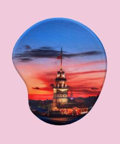 SHOP Türkiye Serisi - Kız Kulesi Gün Batımı Baskılı Bilek Destekli Mouse Pad