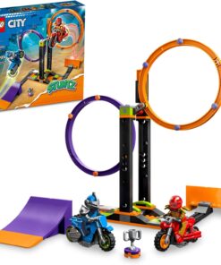 City Dönen Gösteri Yarışması 60360-6 Yaş ve Üzeri Çocuklar İçin 1 veya 2 Oyunculu Gösteri Motosikleti ve Minifigür İçeren Yaratıcı Oyuncak Yapım Seti (117 Parça)