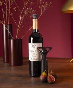 Vin Şarap Pompası Concerto 3 Tıkaçlı, Plastik, Siyah, Standart 9876606