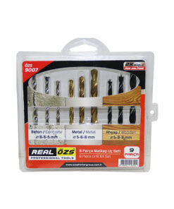 9 PARÇA  MATKAP UCU SETİ BETON - METAL - AHŞAP - 5-6-8MM