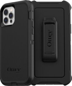 iPhone 12/iPhone 12 Pro Defender Kılıf, Darbeye Dayanıklı, Düşmeye Dayanıklı, Ultra Sağlam Koruyucu Kılıf, Askeri Standartlara Göre 4 Kez Test Edilmiştir, Siyah
