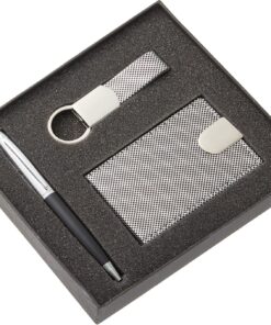 MO-7778 Kalem Anahtarlık Kartvizitlik Set, Metal/Silver