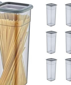 6'Lı Set Skali Kare Saklama Kabı Antrasit 2140 ML - ANTRASİT, Çok Amaçlı saklama kabı