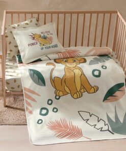 Disney Lion King Power Lisanslı Karakter Baskılı%100 Pamuk Pike Takımı, Çok Renkli, Küçük Tek Kişilik (Pike: 100x150 cm/Lastikli Çarşaf: 80x140 cm/Yastık Kılıfı: 50x70 cm)