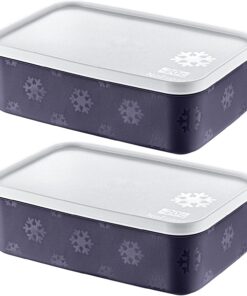 2'Li Set No Frost Saklama Kabı Lacivert 1600 ML