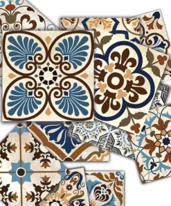 KENDİNDEN YAPIŞKANLI KARMA FAS DESENLİ PVC KARO (10X10 cm) 20'li paket