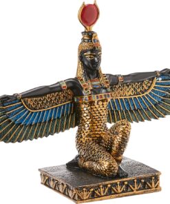 Toscano Isis, Güzellik Tanrıçası Mısır Dekoratif Heykel, Poliresin, Tam Renkli, 23 cm