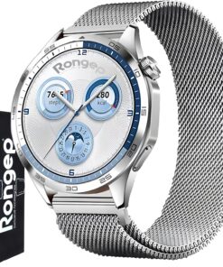 Manyetik Tasarım 22mm Milano Loop Kordon Huawei ile Uyumlu Watch GT5/GT5 Pro/GT4/Watch 4 Pro/GT3/GT3 Pro/GT2/GT2 Pro 46mm İçin Terletmeyen Nefes Alan Hafif Yapılı Metal Hasırlı Kayış