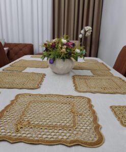 Yapımı Petek Supla - Modern Mutfak Dekoru - 1 servis altlığı (Gold)