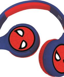 Spiderman 2-in-1 Bluetooth Stereo Kids Headset, Kablosuz, Kablolu, Limited Sound, Foldable, Ayarlanabilir, Girl/Boy, Red/Blue, HPBT010SP
