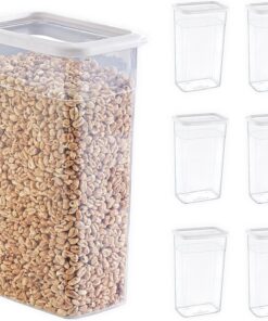 6'Lı Set Skali Dikdörtgen Saklama Kabı Beyaz 3500 ML