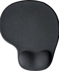Ergonomik Bilek Destekli Mouse Pad – Kaymaz Taban, Yumuşak ve Konforlu Bilek Desteği, Uzun Süreli Kullanım için Rahat Fare Altlığı, Siyah