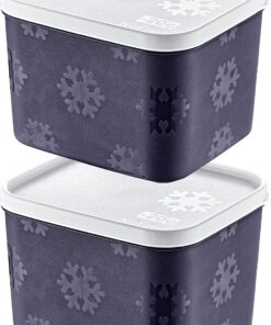 2'Li Set No Frost Saklama Kabı Lacivert 1250 ML