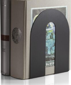 Kitap destekleri, ağır, 25,4 cm, çelik, siyah (93182)