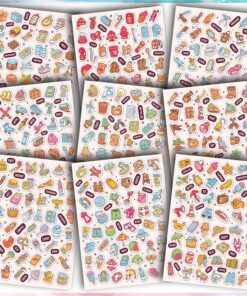 Sticker Seti Günlük Ajanda ve Defterlere Etiket, Öğretmen-Öğrenciler, Erkek-Kız Çocuk ve Yetişkinlere Kendinden Yapışkanlı Eğlenceli Çıkartmalar (Günlük Yaşam 550 Sticker)