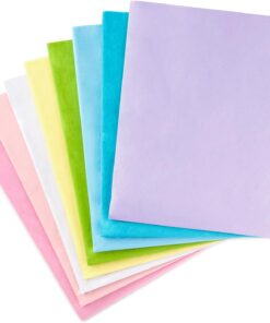 5TIS1096 Paket (Pastel Gökkuşağı, 120 Yaprak) İpek Kağıt, Kağıt, Pastel Renkler