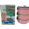 AÇIK PEMBE 3LÜ SEFER TASI SAKLAMA KABI 1.8LT