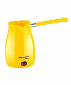 AWOX CAFFEEN  SARI  ELEKTRİKLİ CEZVE  TÜRK KAHVESİ  MAKİNESİ  PLASTİK   ÇİFT AĞIZ   0.4LT - 5 FİNCAN   1000W
