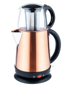 AWOX DEMGLASS  BRONZ ÇELİK GÖVDE=1.7LT  +  CAM DEMLİK=1.2LT  ELEKTRİKLİ ÇAY MAKİNESİ ÇAYCI  2100W