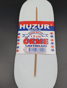 BEYAZ - 1.5CM PAÇA LASTİK YASSI GNİŞ 10MT.