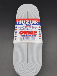 BEYAZ - 2.5CM PAÇA LASTİK GENİŞ 10MT.