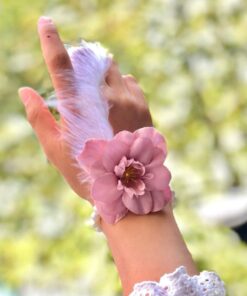 Bride to be Nedime Gelin Bilekliği Tüy ve İnci Boncuk Detaylı Pembe Renkli Bekarlığa Veda Partisi Bilekliği 10 Adet