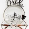 Bride Yazılı  ve Bride To Be Yazılı Gözlük Seti Gümüş Renk