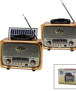 BT SOLAR PANELLİ - USB ŞARJLI BLUETOOTH  İBRELİ  FM RAMP3 USB - TF PLAYER 4V OUT - 5V IN RT-849