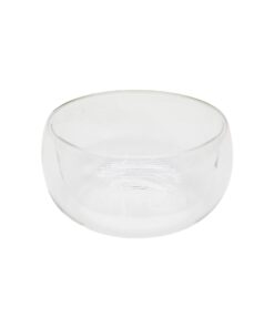 BÜYÜK BOROSİLİKAT ÇİFT CİDARLI CAM SUNUM KASESİ 12.5 cm x 7.5 cm