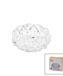 BÜYÜK CAM - DIAMOND KRİSTAL ŞEKİL YUVARLAK KÜLLÜK ÇAP: 12.8CM - D: 5.2CM