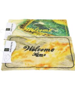 DESENLİ - WELCOME HOME   37X57CM   KAUÇUK PLASTİK  KAPI PASPASI