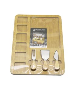 DİKDÖRTGEN  6+1 BÖLMELİ   MDF  KAHVALTI PEYNİR SUNUM PANOSU 3 BIÇAK=AHŞAP SAP 30X39.5CM