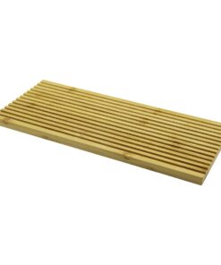 DİKDÖRTGEN ÇİFT TARAFLI=DÜZ - DAALI OYUK KANALLI AHŞAP BAMBU SUNUM TEPSİ 17X39X1.5CM