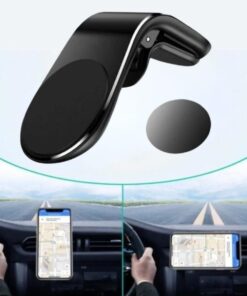 Havalanndırma Izgarasına Takılabilen Mandallı Mıknatıslı Oto Araç Içi Manyetik Telefon Tutucu